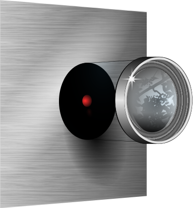 Camera Lens on Wall clipart