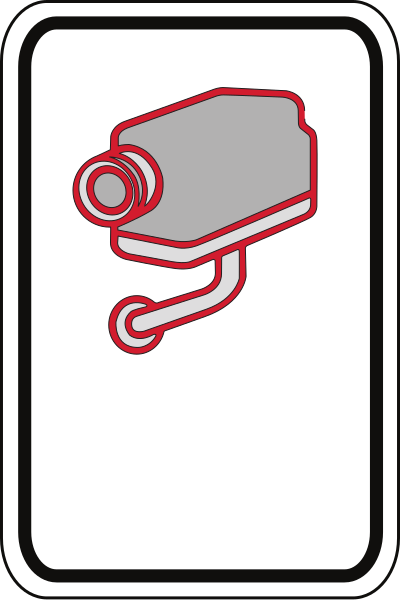 Camera surveillance belgian symbol clipart