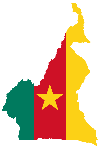 Cameroon Flag Map clipart