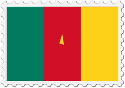 Cameroon flag stamp clipart