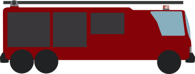 Camion de pompiers avec echelle clipart