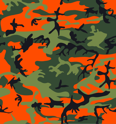 Camo Print - Hunter Orange clipart