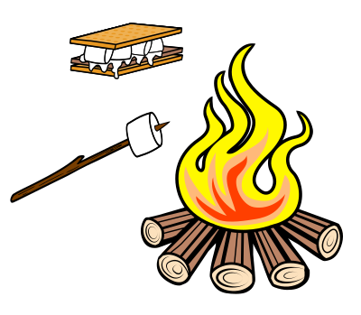 Campfire and Smores clipart