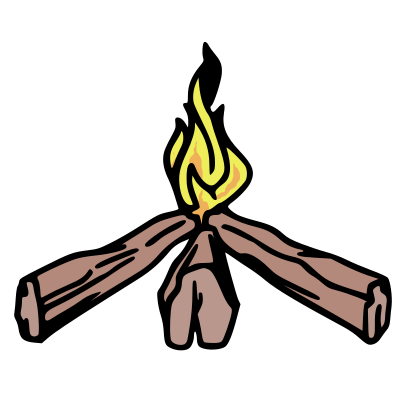 Campfire - Colour clipart