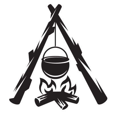 Campfire silhouette clipart