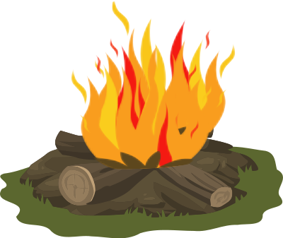 Campfire with Flames clipart