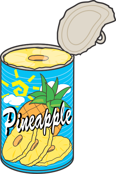Can of Pineapple clipart