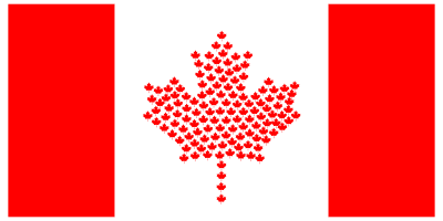 Canada Flag Fractal clipart