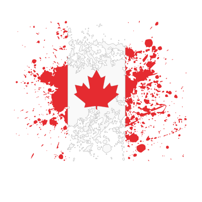 Canada Flag Splatter - Transparent Remix clipart