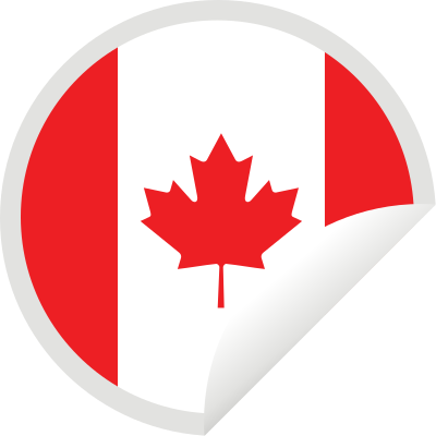 Canadian flag sticker clipart
