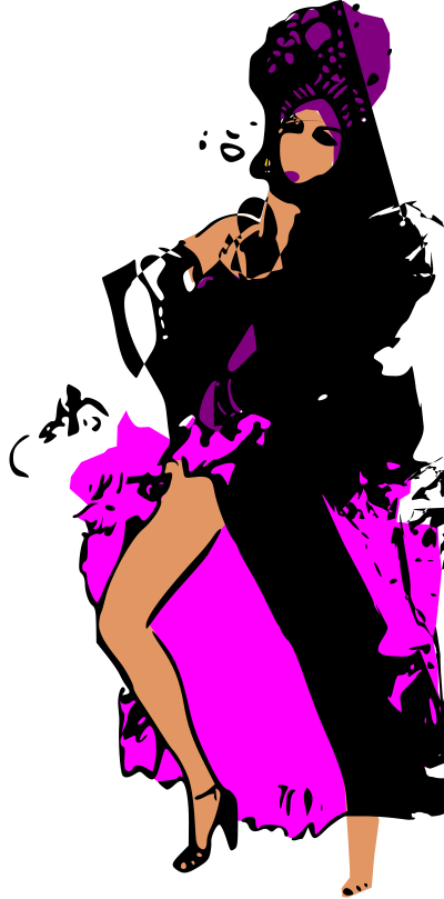 Cancan dancer clipart