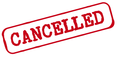 Cancelled red ink stamp clipart
