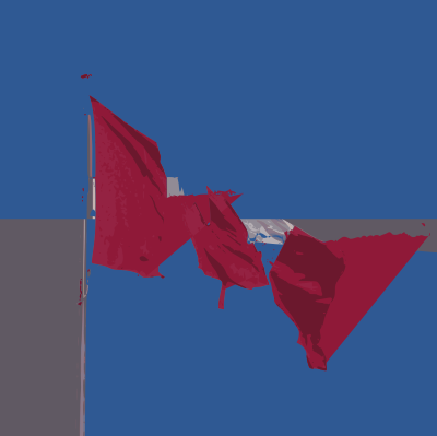 Candian Flag in the Wind clipart