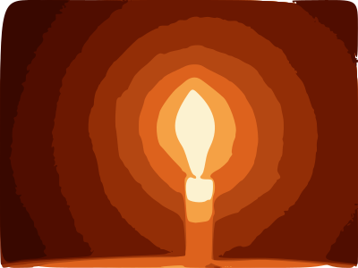 Candle on Table clipart