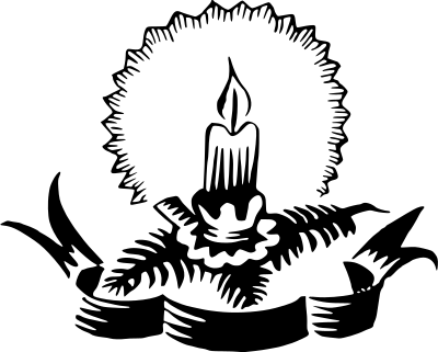 Candle silhouette clipart