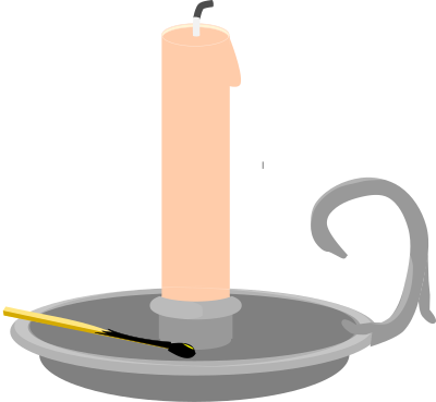 Candle with Match clipart