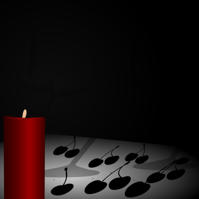 candles, glasses, cups, cherry, taurÄ—s, Å¾vakÄ—s, vyÅ¡nios clipart
