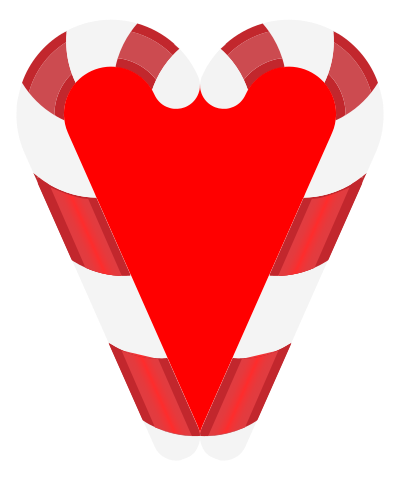 Candy Cane Heart 2 clipart
