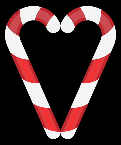 Candy Cane Heart clipart
