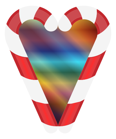 Candy Cane Heart 3 clipart