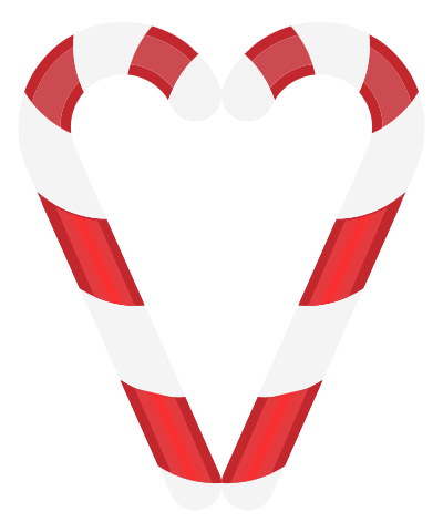 Candy Cane Heart No Background clipart