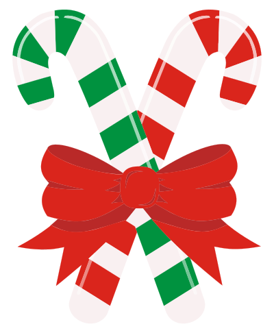 Candy Canes With A Bow clipart