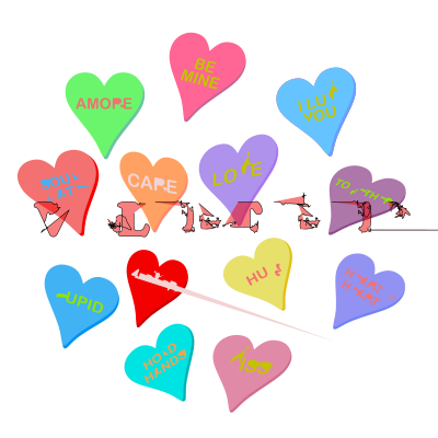Candy Hearts clipart