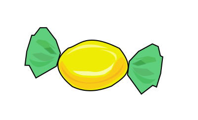Candy yellow "Nimm 2" clipart