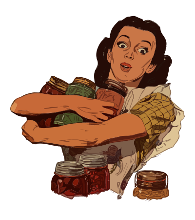 Canning Woman - Simple Remix clipart