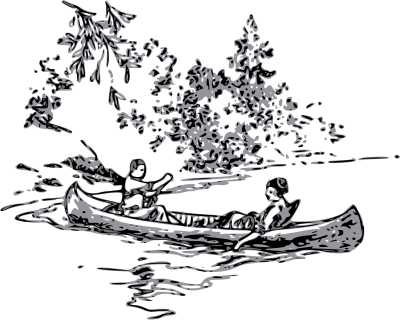 Canoe Couple clipart