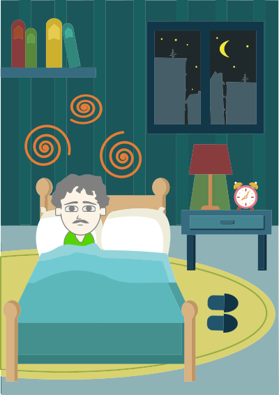 Can't Sleep Guy clipart