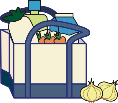 Canvas grocery bag clipart