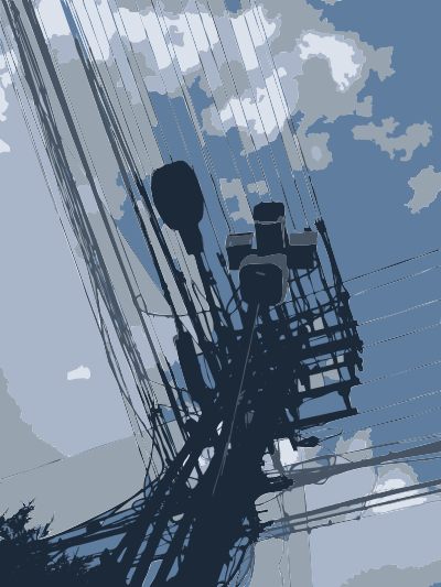 Caochangdi Surveillance Cameras Low Angle clipart