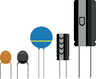 Capacitors clipart