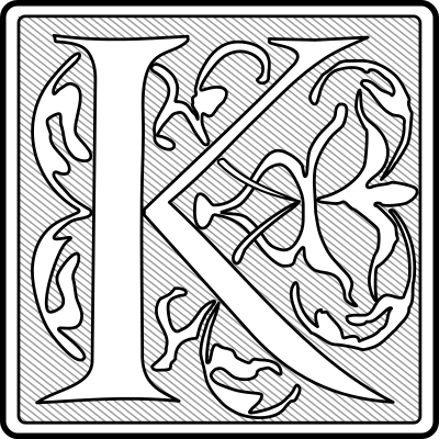 Capital Letter 'K' (Initial) clipart