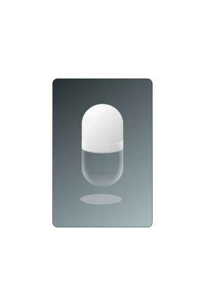 Capsule half transparent clipart