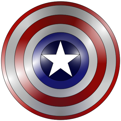 Captain America shield (metal base) clipart