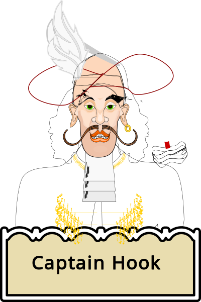Captain Hook Crocheter clipart