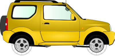 Car 15 (yellow) clipart