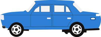 Car 16 (blue) clipart