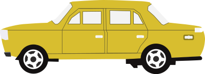 Car 16 (yellow) clipart