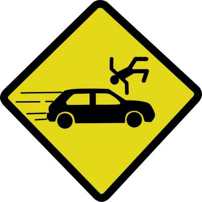 Car accident sign clipart