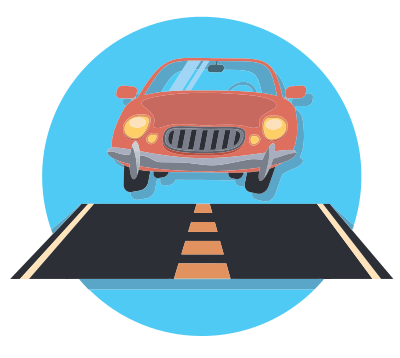Car And Road Icon clipart