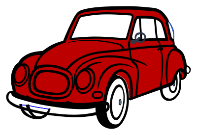 Car - coloured clipart