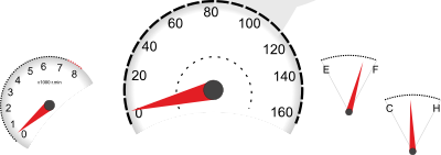 Car dashboard instruments clipart