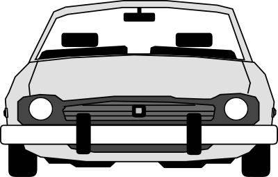 Car front view clipart
