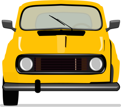Car Frontview Vintage Old - Remix clipart