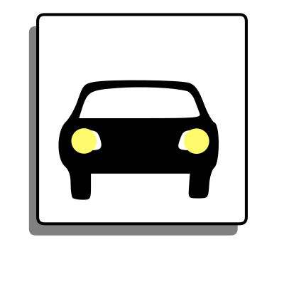 Car Icon for use with signs or buttons clipart