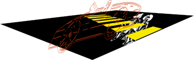 Car over Two Children on a Zebra Crossing clipart