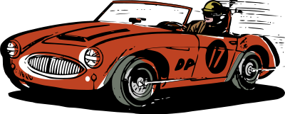 Car racing clipart